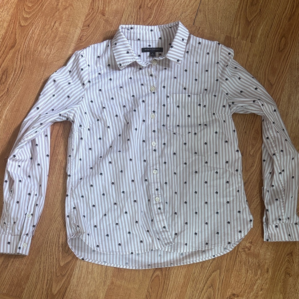 Banana Republic Button Down Elephants